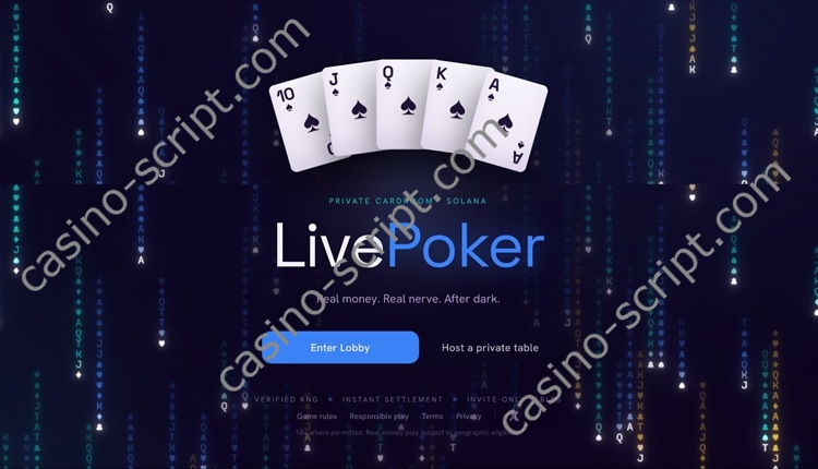 Live Poker Casino Script Source Code